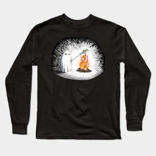 Halloween ghost fire cooking Long Sleeve T-Shirt